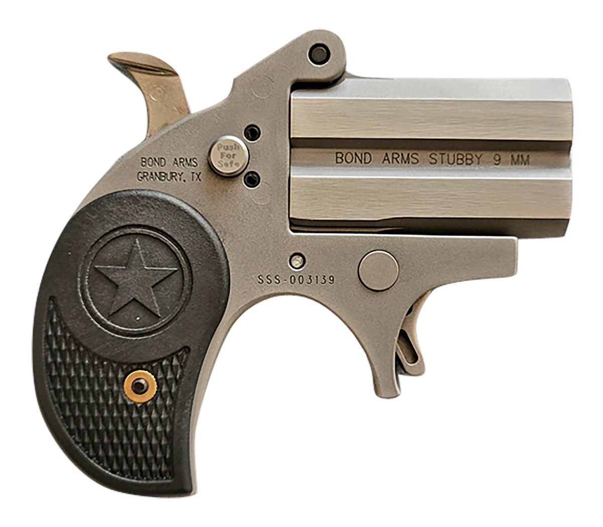 Bond Arms BASTB9mm Luger 2rd Shot 2.20in Matte Stainless Steel Black Textur