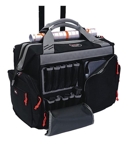G Outdoors Rolling Range Bag- with Telescoping Handle-Black