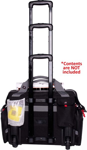 G Outdoors Rolling Range Bag- with Telescoping Handle-Black view 2