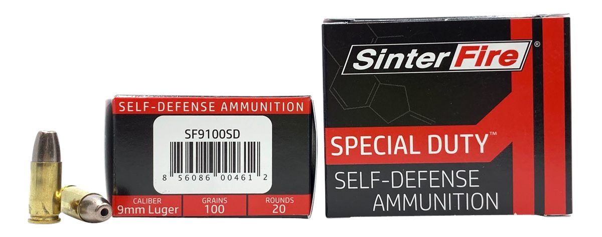 Sinterfire SF9100SD Special Duty (SD) 9mmLuger 100gr Lead Free Frangible Ho