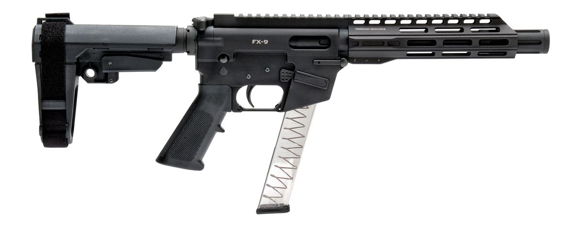 Freedom Ordnance FX-9P8S 9mm Luger 8in 31+1 Black Anodized Polymer SBA3 Pis