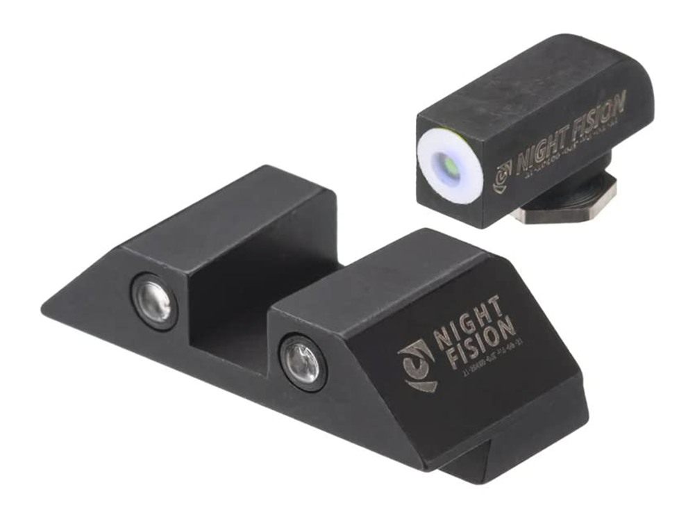 Night Fision Tritium Sight Set Compatible with Glock 42/43/43X, White Front
