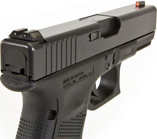 Night Fision Tritium Sight Set Compatible with Glock 42/43/43X, Orange Fron view 2