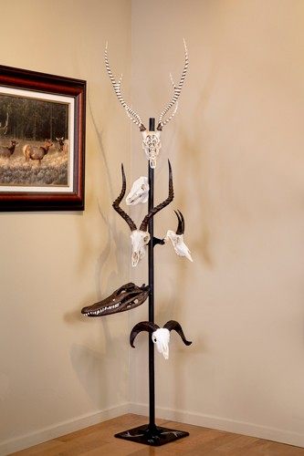 SKULL HOOKER TROPHY TREE W/ 5 BRACKETS CUSTOMIZABLE DISPLAY view 5