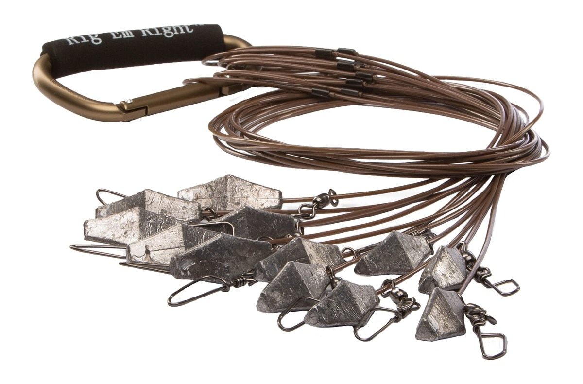 Rig Em Waterfowl Pre-Rigged Xtreme Coated Tangle Free Cable Decoy Anchors f