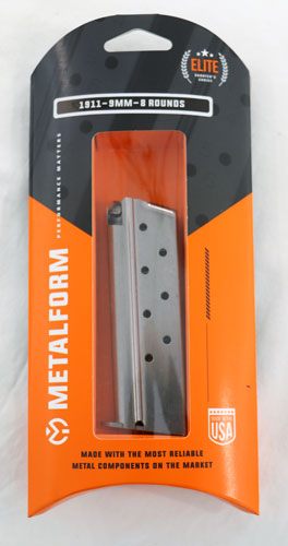 Metalform Magazines 1911 Officers 9MM 8RD S/S