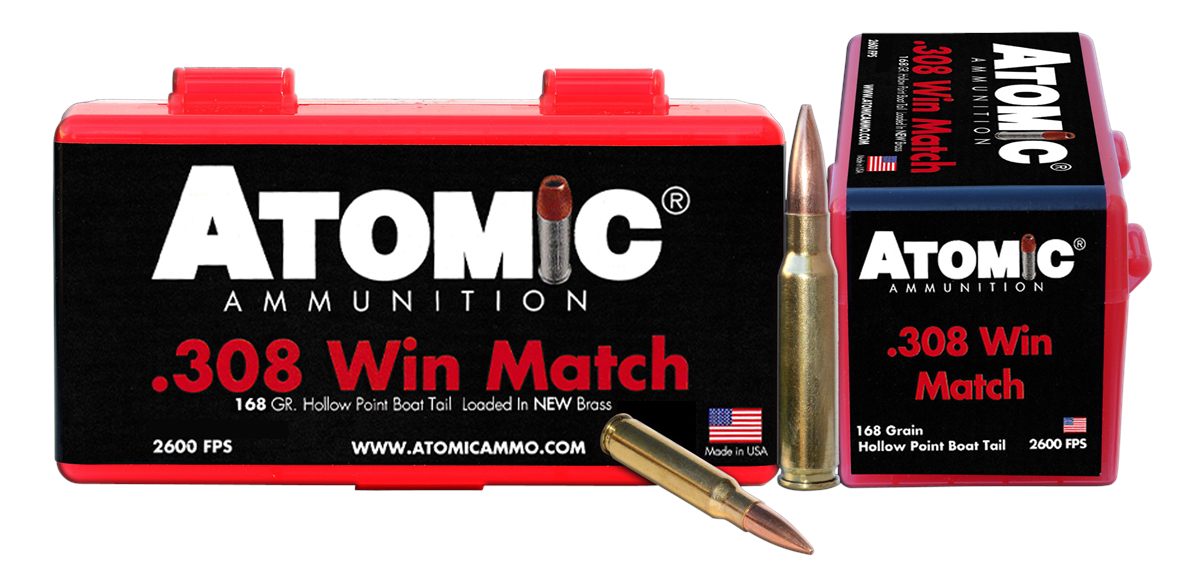 Atomic Ammunition 00426 Rifle Match 308 Win 168gr Hollow Point Boat Tail 50