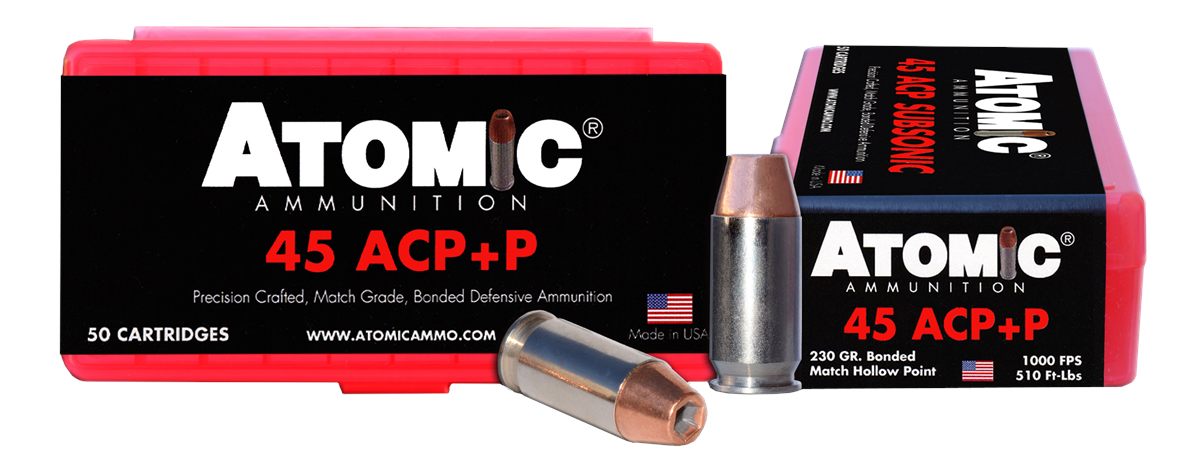 Atomic Ammunition 00433 Pistol Precision Craft 45ACP +P 230gr Bonded Match