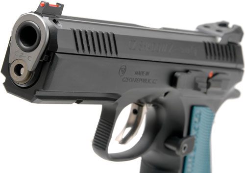 CZ CUSTOM SHADOW 2 ACCU 9MM FS 17-SHOT BLACK POLY BLUE GRIPS view 3