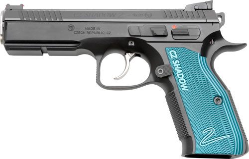 CZ CUSTOM SHADOW 2 ACCU 9MM FS 17-SHOT BLACK POLY BLUE GRIPS view 4