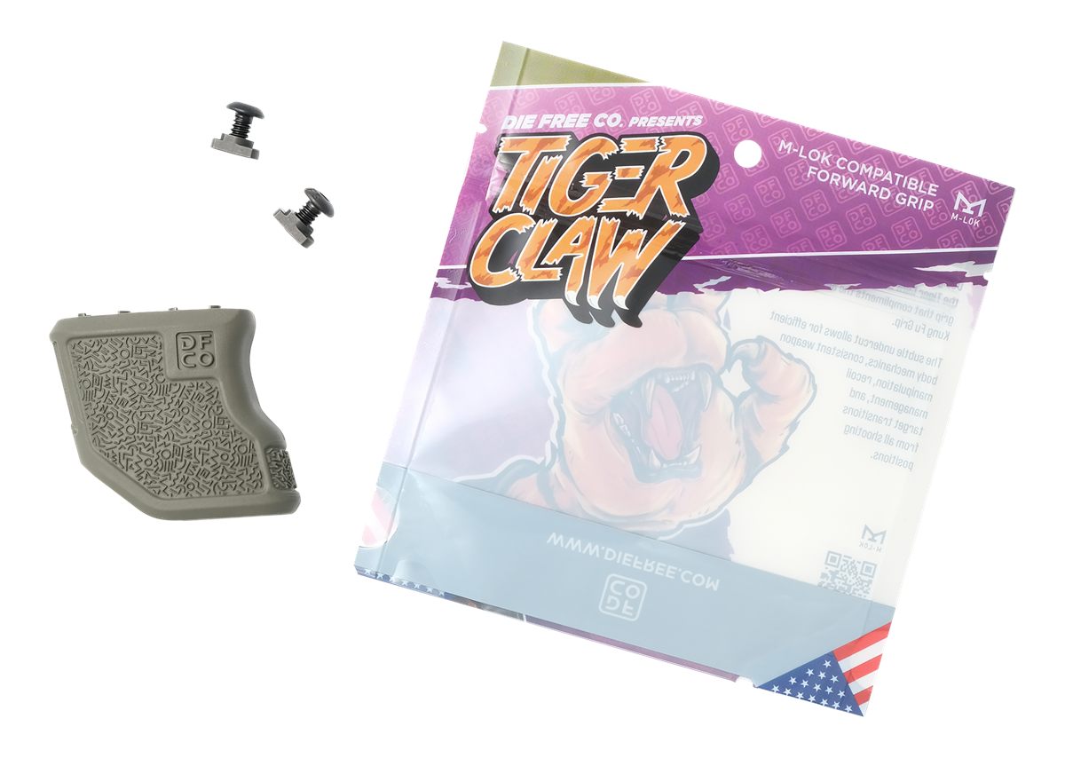 DIE FREE CO TIGER CLAW FORE GRIP 10 DEGREE ODGREEN M-LOK