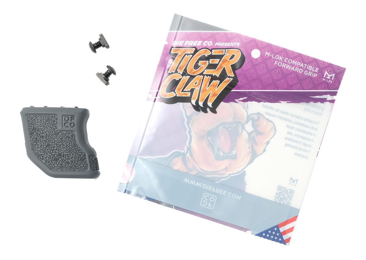DIE FREE CO TIGER CLAW FORE GRIP 10 DEGREE GRAY M-LOK