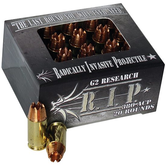 G2 Research G00001 R.I.P 380ACP 62gr Fracturing Hollow Point 20 Per Box/25 view 2