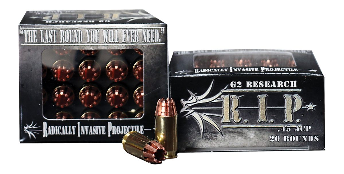 G2 Research G00002 R.I.P 45ACP 162gr Fracturing Hollow Point 20 Per Box/25