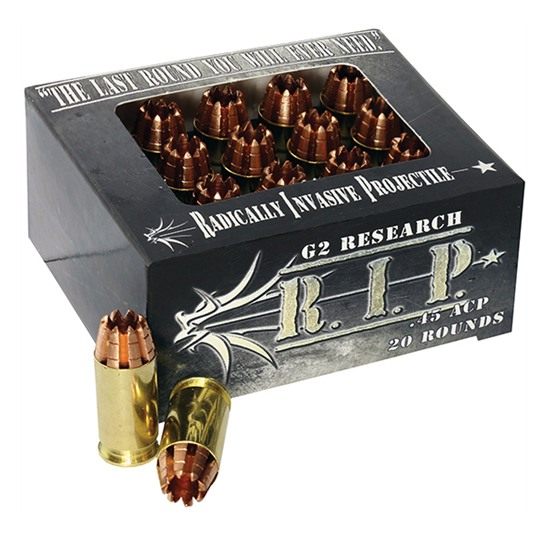 G2 Research G00002 R.I.P 45ACP 162gr Fracturing Hollow Point 20 Per Box/25 view 2