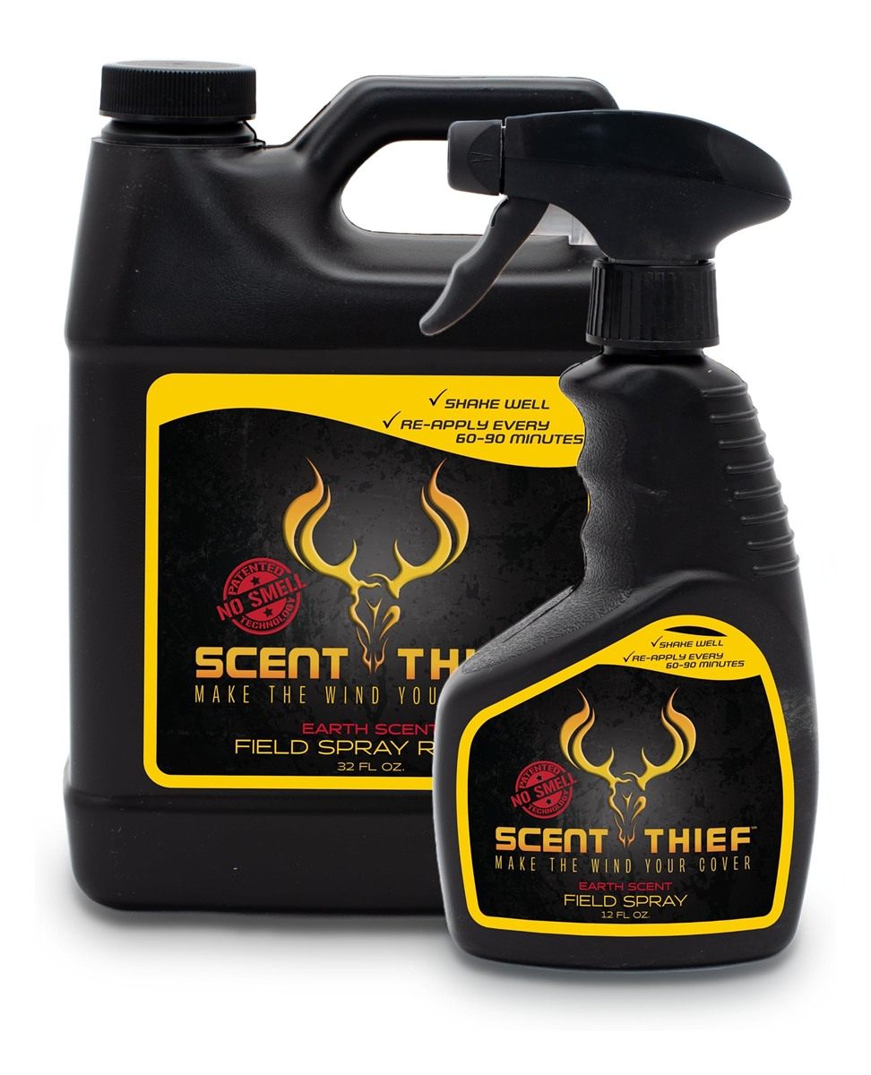 Scent Thief Deer Hunting Accessories 12oz. Field Spray Remover 32oz. Refill