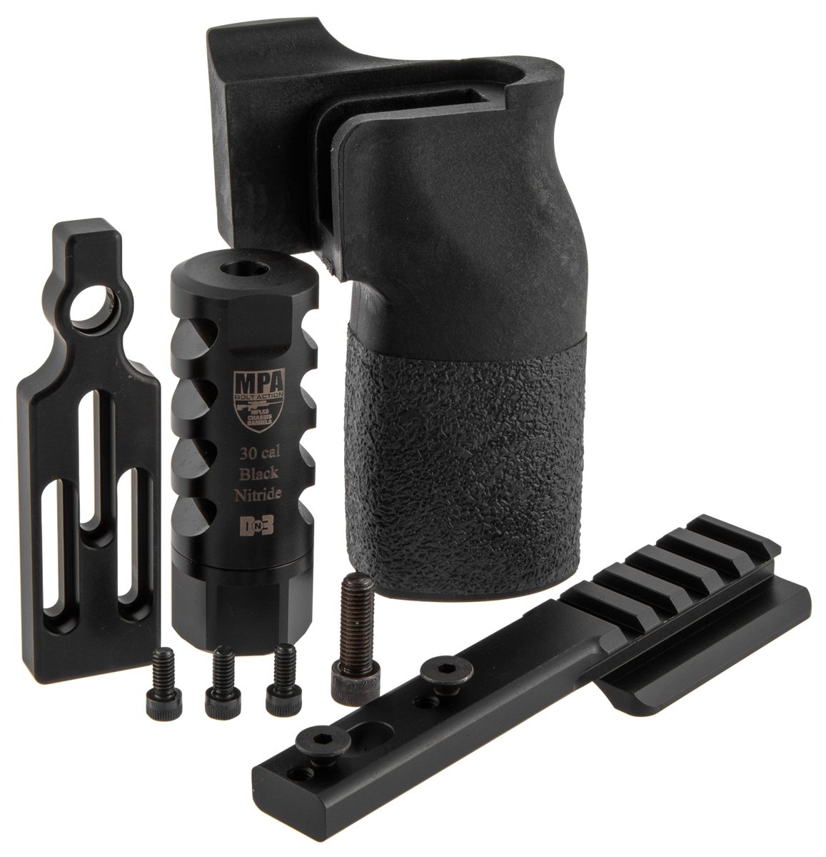 Masterpiece Arms 65PMRACCBUNDLE ACCBundle DN3 Muzzle Brake, Vertical Grip