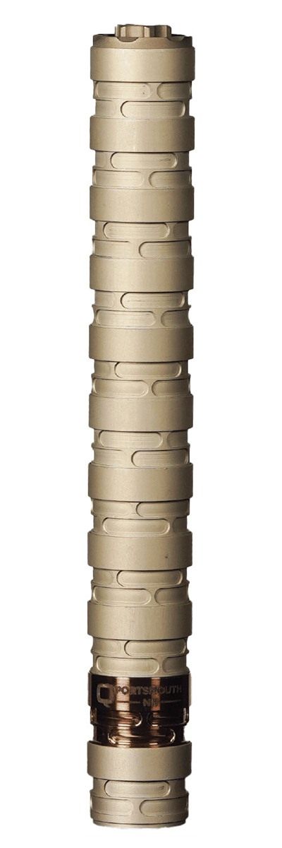 Q ERECTOR 22 SUPPRESSOR 22LR MODULAR ALUMINUM, SS BAFFLE 1/2X28 SILVER