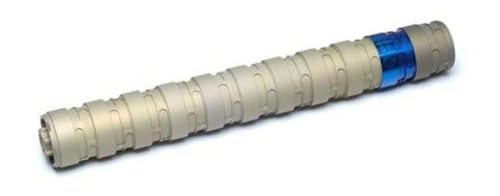Q ERECTOR 22 SUPPRESSOR 22LR MODULAR ALUMINUM, SS BAFFLE 1/2X28 SILVER view 2