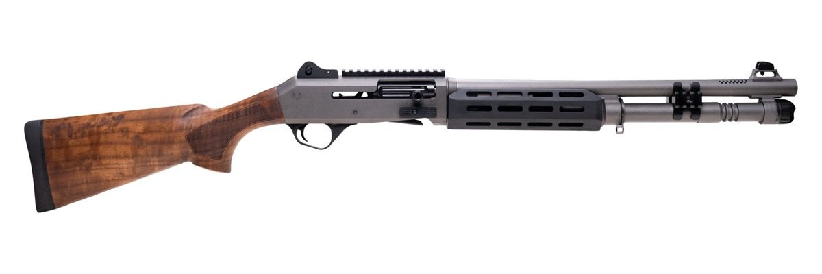 Panzer Arms M4 Speed PRO Walnut 12G SA 18.5in Ported, Stock, BLK MLOK Rail
