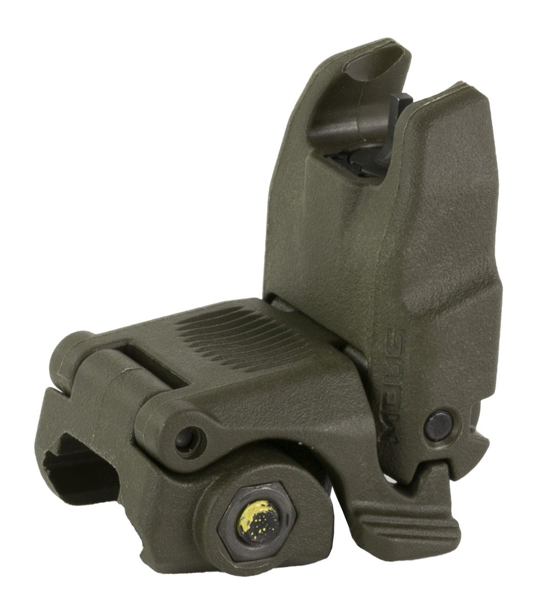 Magpul Mbus Flip-Up Backup Sights, Olive Drab Green, Front