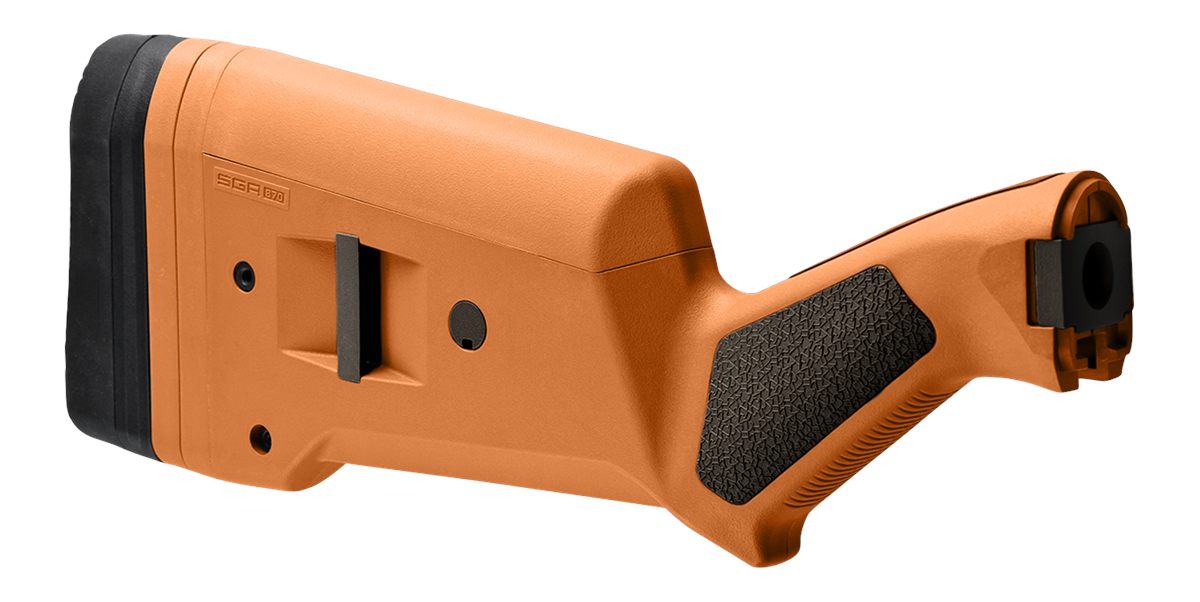 Magpul MAG460-ORG SGA Stock Fixed Orange Synthetic for Remington 870 12 GA view 2