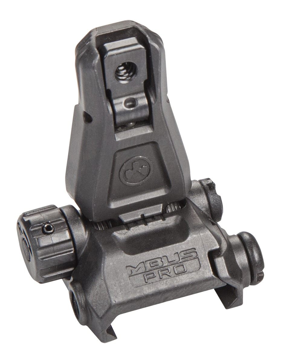 Magpul MAG276-BLK Mbus Pro Sight Rear QPQ Melonited Steel Construction for
