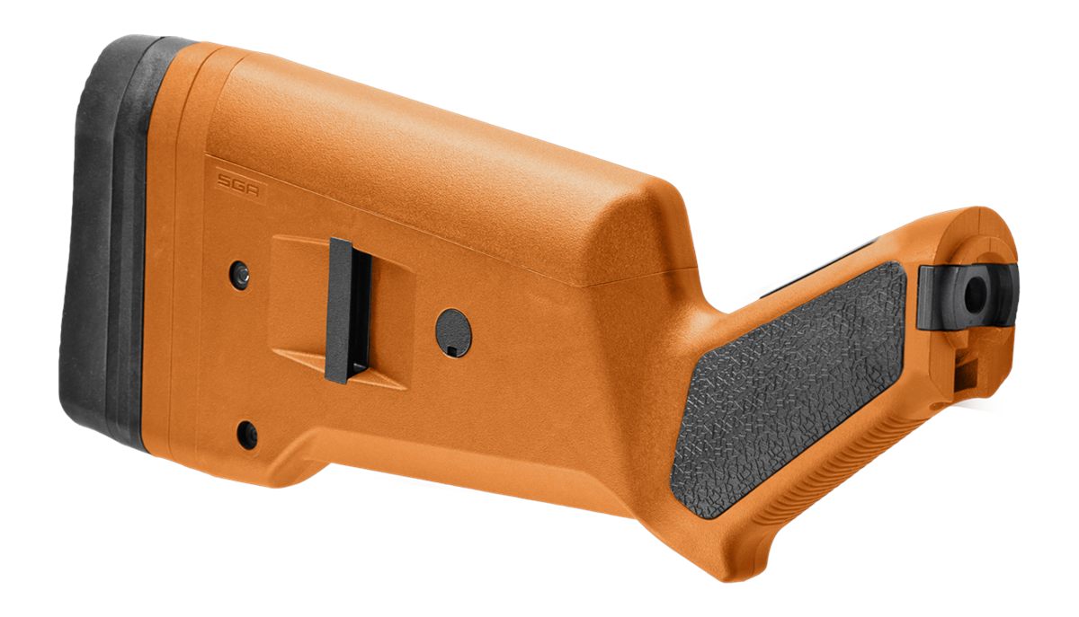 Magpul MAG490-ORG SGA Shotgun Stock Orange Synthetic for Mossberg 500, 590