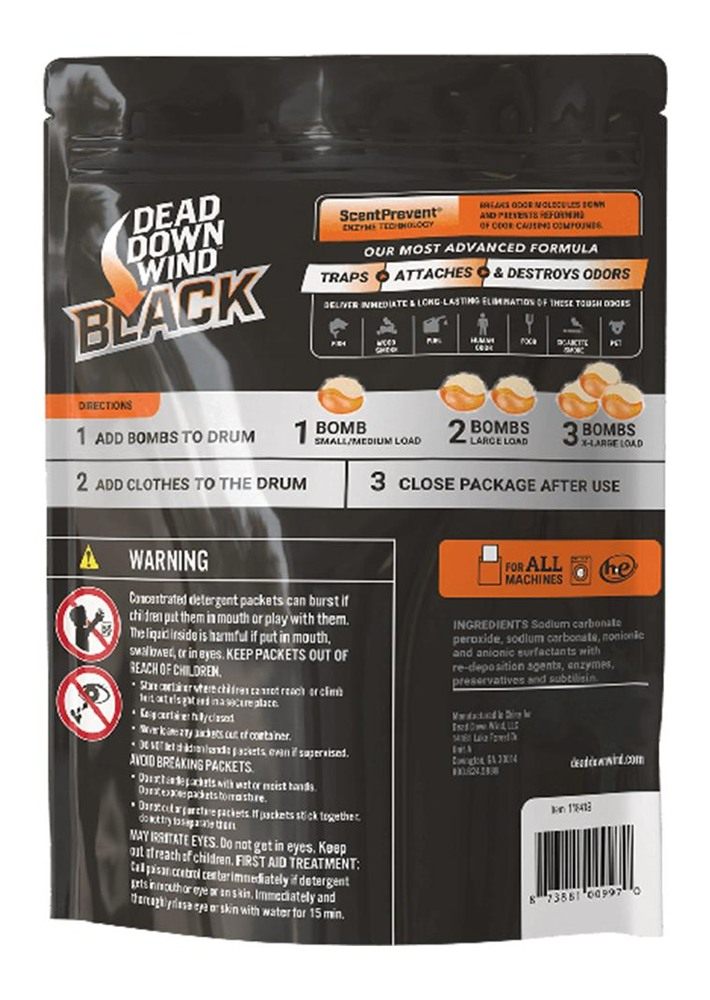 Dead Down Wind Black Premium Unscented Laundry Detergent Pods (36 Ct) - Sce view 4