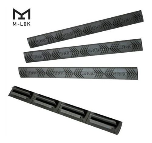 Ergo Grip 4-Slot Modular WedgeLock Railcover (4pk)Blk M-LOK Compatible