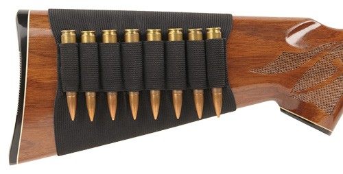 Bulldog Cases Butt Stock Rifle Shell Holder Holds 8 Cartridges Black view 2