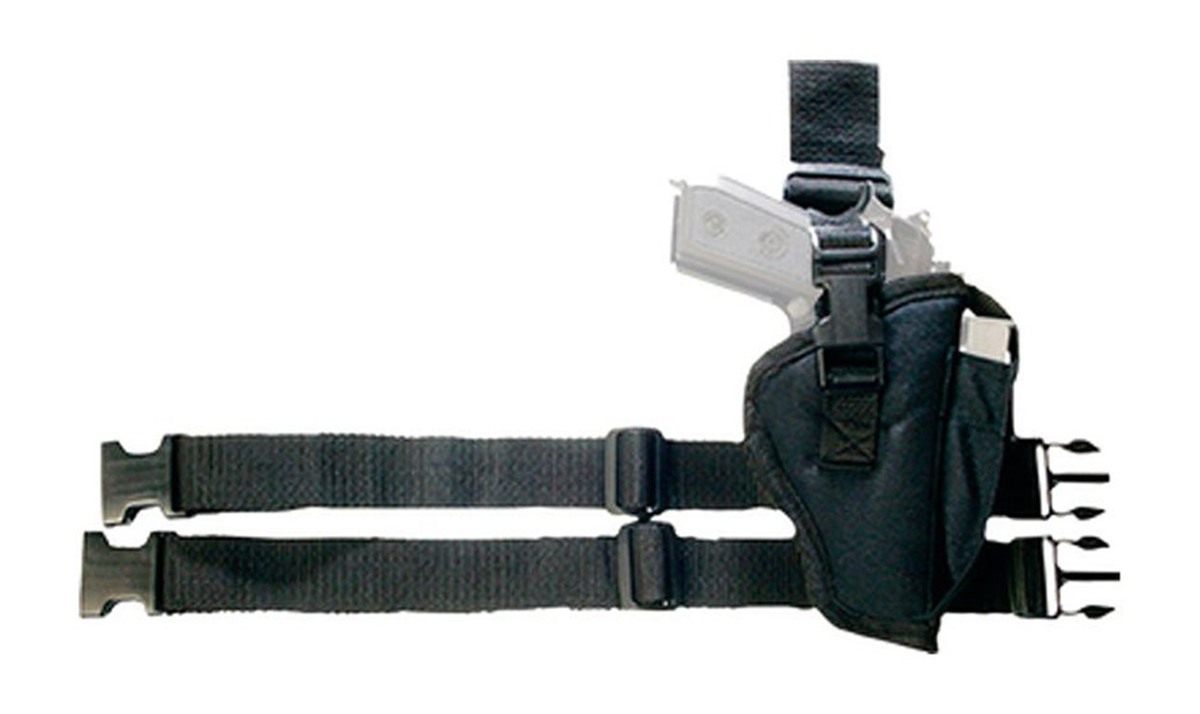 Bulldog Cases Right Hand Black Tactical Leg Holster (Fits Most Compact Auto