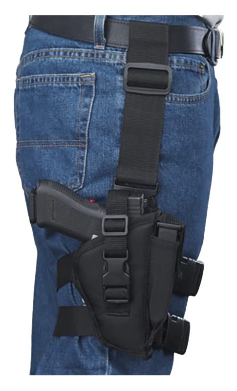 Bulldog Case WTAC8R Tactical Leg Black Knit Fits Large Semi-Auto 3.50-5in B