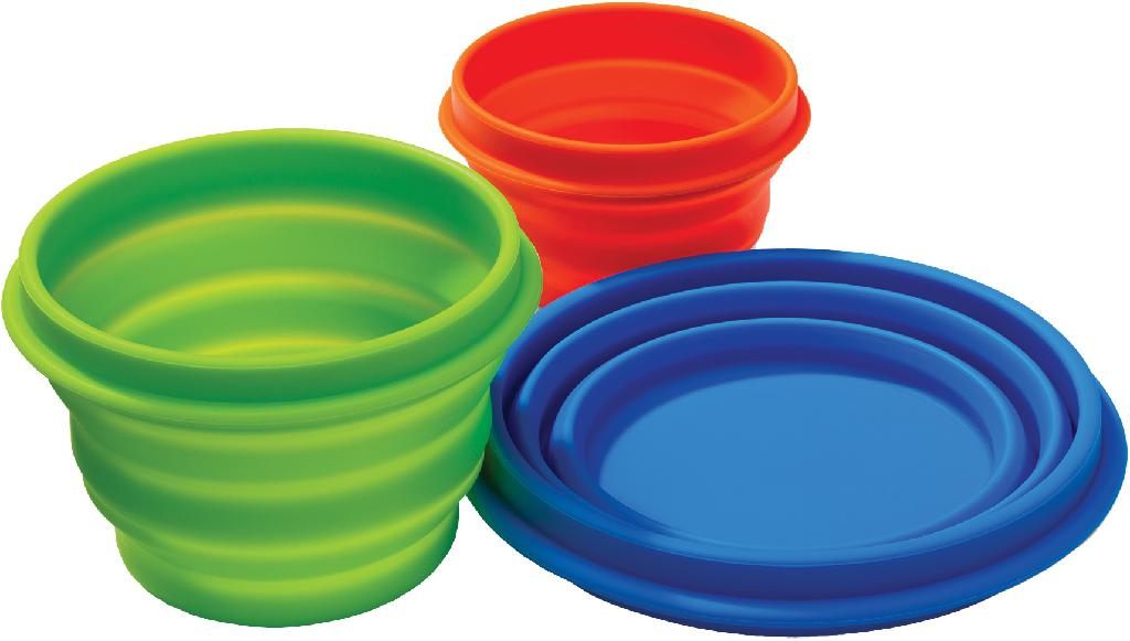 Caddis Sports Alpine MT Gear Collapsible Silicone Bowls-3pk (large/medium/s