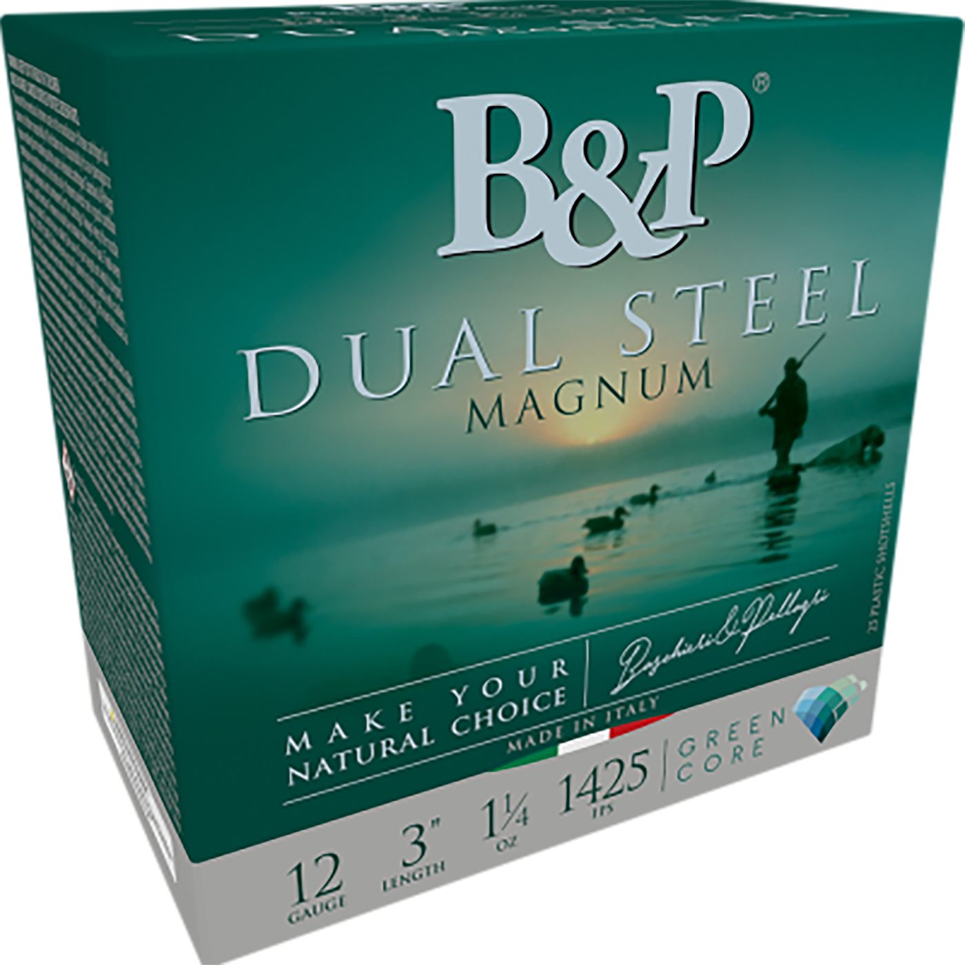B P Ammunition 12B8DS23 Dual Steel 12 Gauge 3in 1/8oz 2/3 Shot 10 Per Box/1