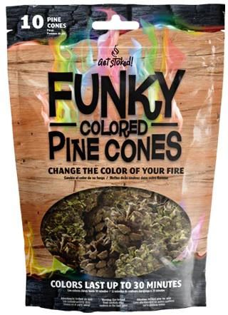GET STOKED FUNKY COLORED PINE CONES (10 PACK)