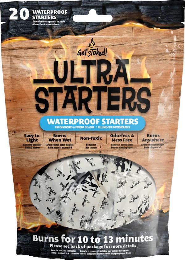 Get Stoked Ultra Starters-waterproof Fire (20 Pack)