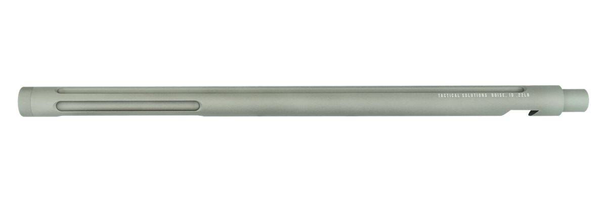 Tactical Solutions 1022TEGMG X-Ring Barrel 22 LR 16.50" Gunmetal Gray Finish Aluminum Material Bull with Fluting & Threading for Ruger 10/22