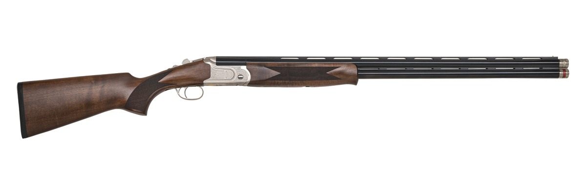 Mossberg 75472 Gold Reserve  Full Size 12 Gauge Break Open 3" 2rd 30" Blue Polished Vent Rib Barrel, Silver Polished Stainless Steel Engraved Receiver, Fixed Black Walnut Stock, Right Hand