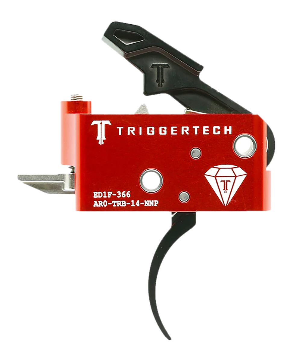 Triggertech AR0TRB14NNP Diamond Two-Stage Black Pro Curved with 1.50-4 lbs