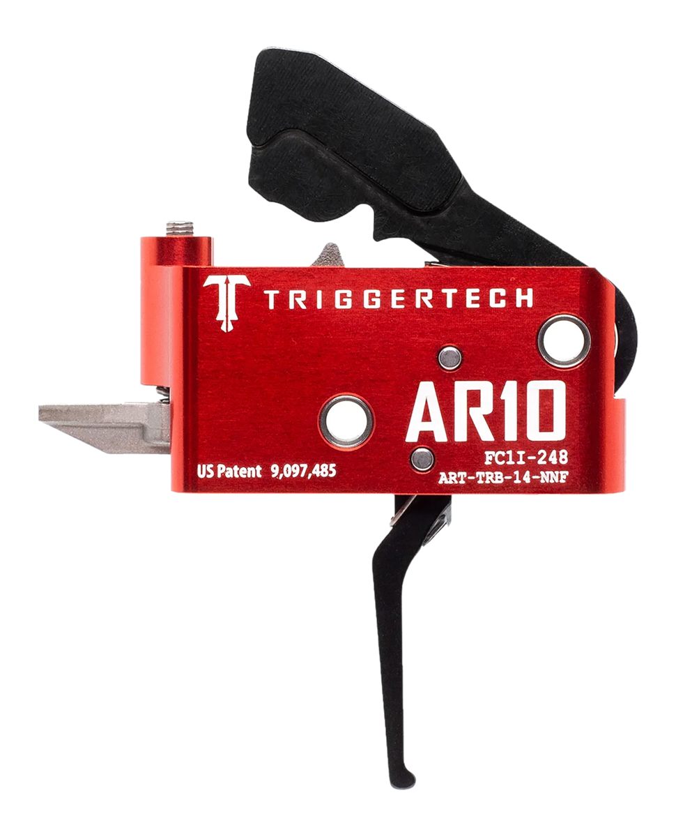Triggertech ARTTRB14NNF Diamond Black/Red Straight Fits AR-10