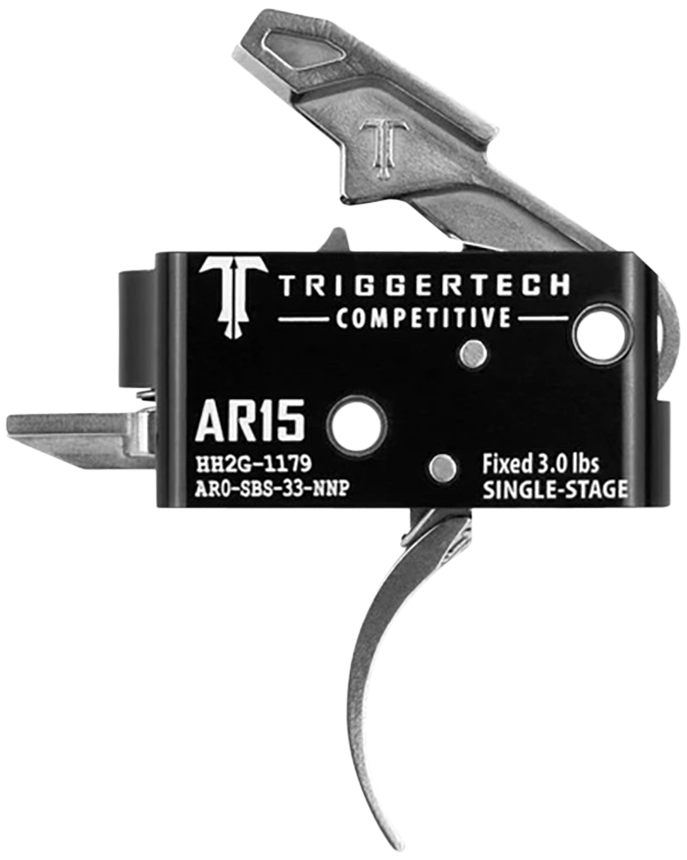 Triggertech AR0SBS33NNP Competitive Stainless Pro Curved Single-Stage 3 lbs
