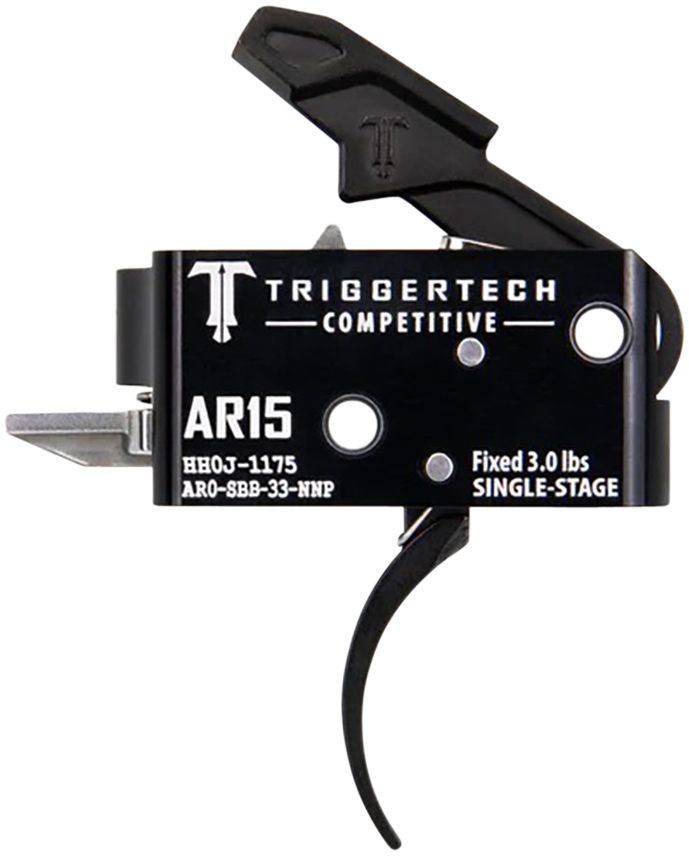 Triggertech AR0SBB33NNP Competitive Pro Curved Single-Stage 3 lbs Fixed for