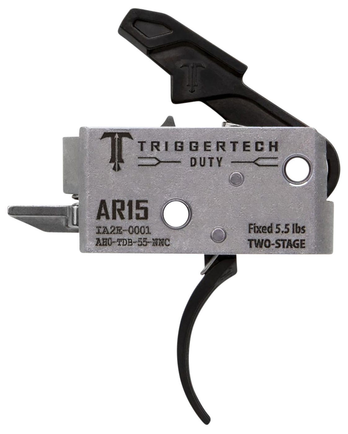 TriggerTech AH0TDB55NNC Duty Mil-Spec Two-Stage Curved 5.5 lbs Draw Weight