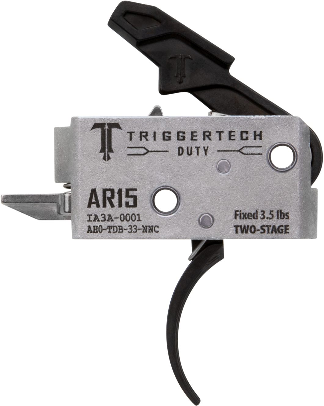 TriggerTech AH0TDB33NNC Duty Curved Two-Stage 3.50 lbs Draw Weight Fits AR