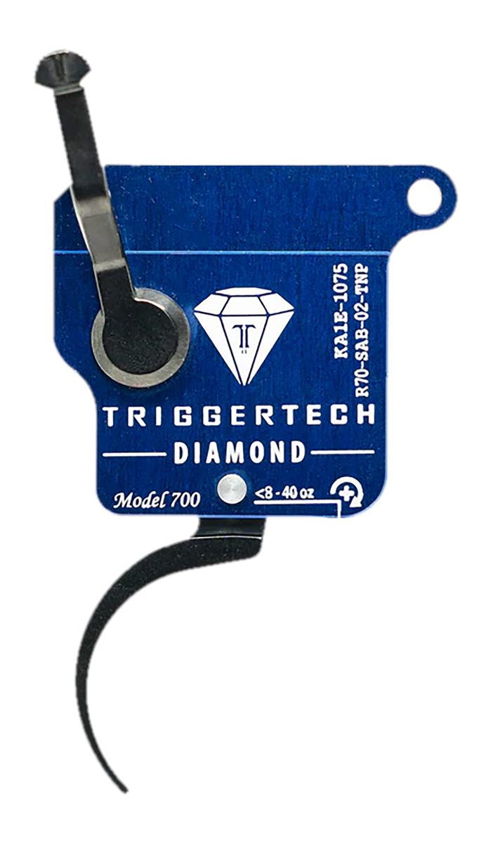 Triggertech R70SAB02TNP Diamond Black Curved Fits Remington 700 Right Hand