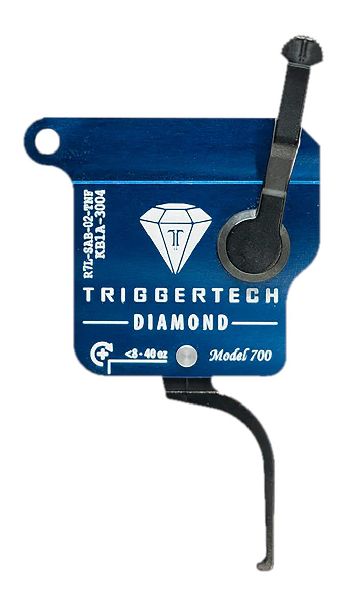 TriggerTech R7LSAB02TNF Diamond Black Flat Straight Fits Remington 700 Left