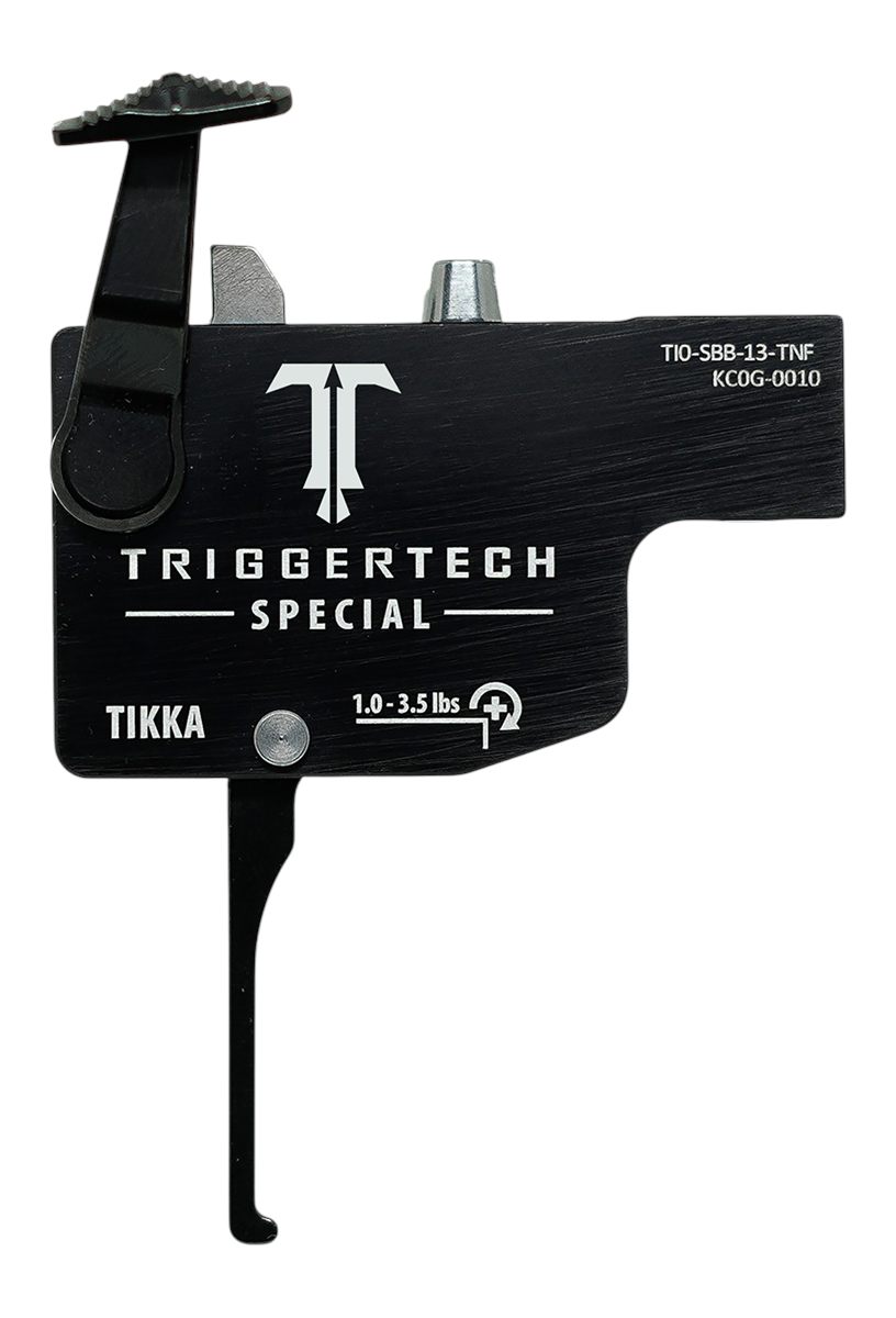 TriggerTech TILSBB13TNF Diamond Black Flat Lever Fits Tikka Left Hand