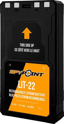 Spypoint 05549 LIT-22 Rechargeable Battery Pack Black 7.4 Volts view 2
