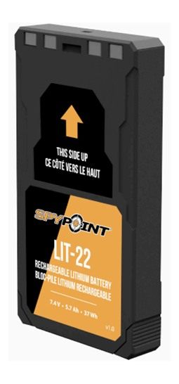 Spypoint 05549 LIT-22 Rechargeable Battery Pack Black 7.4 Volts view 3